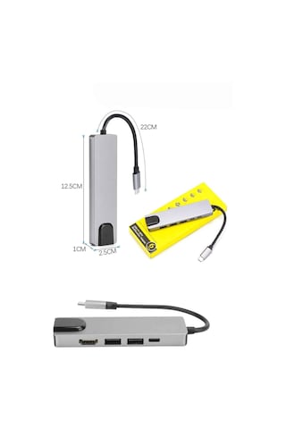 Usb Type-c Hub Dönüştürücü Çevirici Çoklayıcı Apple Uyumlu Macbook Çevirici Semeglbl - 82 8 Portlu