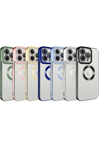Apple Uyumlu iPhone 13 Pro Max Kamera Korumalı Logo Gösteren Zore Omega Kapak