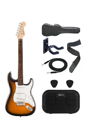 Squier Debut Serisi Stratocaster Laurel Klavye 2ts Gitar Seti