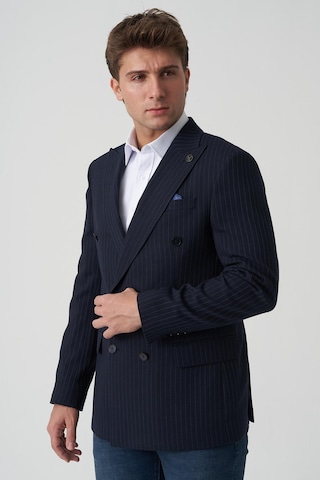 White Stone Amadora C4021 Slim Fit 6 Drop Kruvaze Ceket Desenli DESENLİ