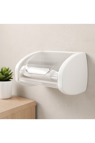 Kapaklı Wc Kağıtlık Açık Gri