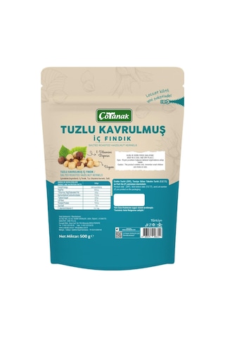 Çotanak Tuzlu Kavrulmuş İç Fındık 500 G