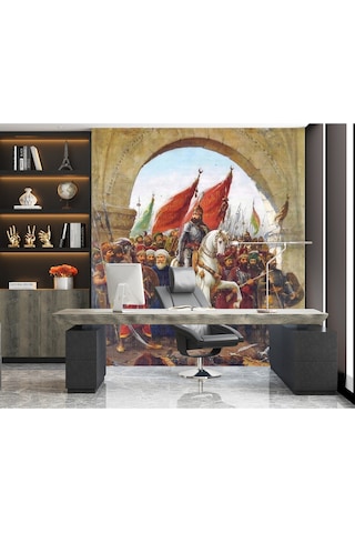 Fatih Sultan Mehmet İstanbul Kapılarında Poster Duvar Kağıdı Renkli