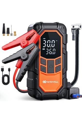 8000mah Şarjlı Auhma Acil Durum Akü Takviyeli Kompresör