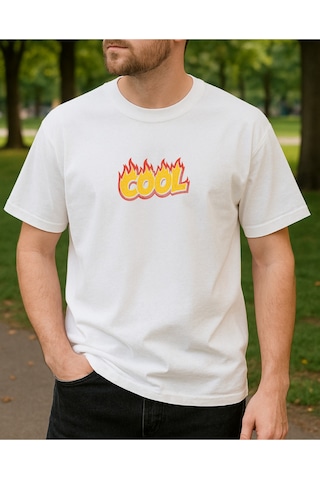 Hugo Boss Cool Baskılı T-shirt Beyaz