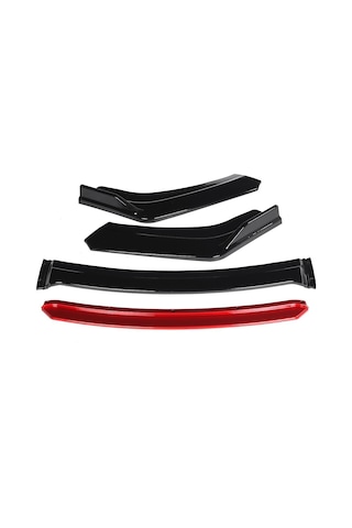 Seat Leon Ön Tampon Altı Lip 4 Parça 2013-2019 (Kırmızı)