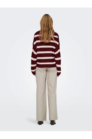 Jdy Jdyjusty L/s Stripe Pullover Kadın Kazak 15264902 Bordo