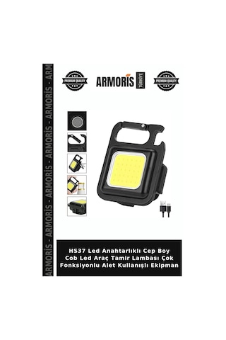Hs37 Led Anahtarlıklı Cep Boy Cob Led Araç Tamir Lambası Çok Fonksiyonlu Alet Kullanışlı Ekipman