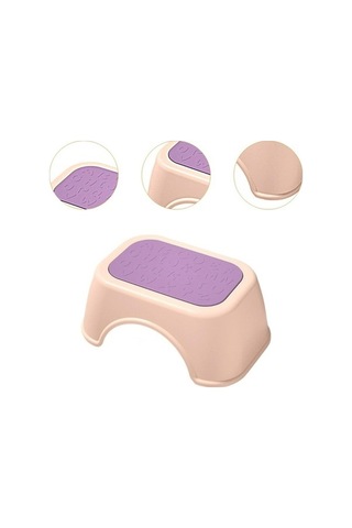 Flybuy Bosphorusboutique Tuvalet Suntek Sağlam Pembe Kaymaz Çocuk Adım Yt Tabure - Güvenli Ve Dayanıklı, Evde Kullanım İçin Uygun Pembe Çocuk Tuvalet Taburesi Pembe