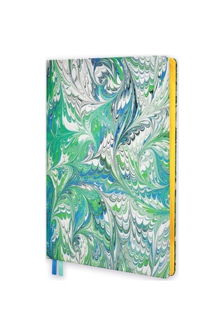 19x25 Ciltli Ebru - Design No 07 Çok Renkli