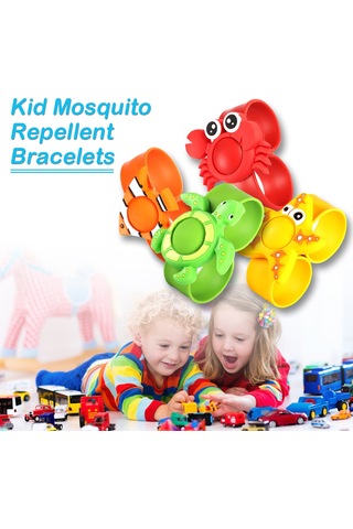 Xindoker Çocuklar İçin Silikon Kordonlu Doğal Yağlı Kovucu Bilezik - Dış Etkinliklerde Komik Desenli Uygun Beden Koru