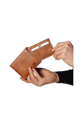 Mft Leather Design Hakiki Deri Erkek Kartlıklı Cüzdan Fossil 5750 Taba