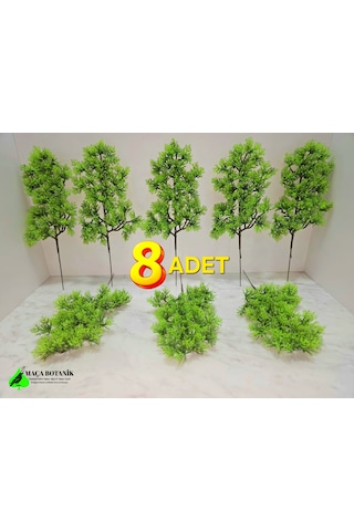 Yapay Bonsai Dalı 8 Adet Yeşil