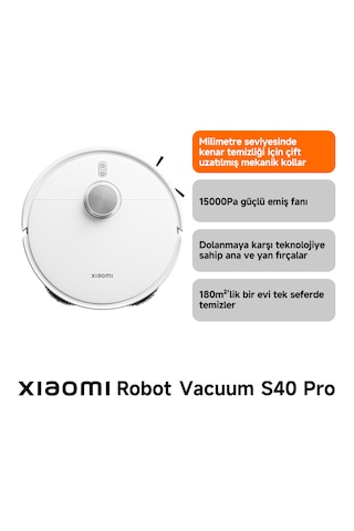 Xiaomi Robot Vacuum S40 Pro 15.000 Pa Robot Süpürge
