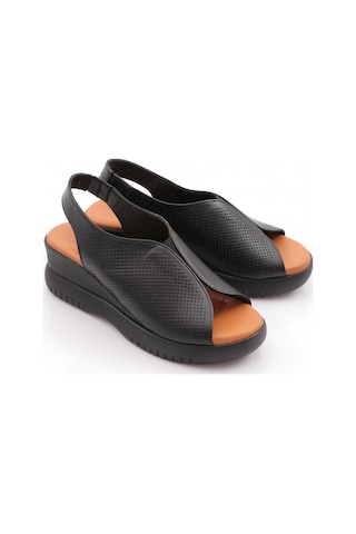 Dgn 2521405 Kadin Kalin Taban Sandalet Siyah