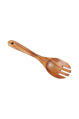 Suntek Salata Kaşığı Çatal Uzun Saplı Kolay Temiz Ahşap
