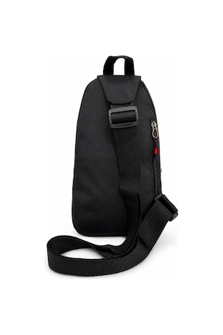 Seventeen Unisex Spor Çok Bölmeli Çapraz Askılı Body Bag Siyah-kırmızı