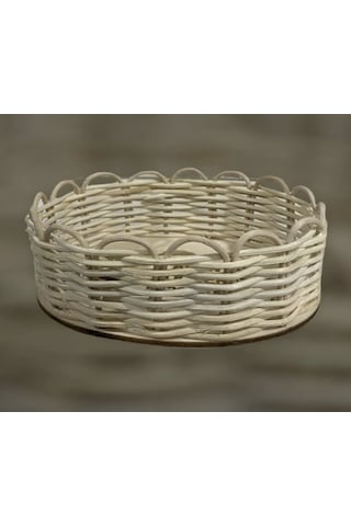 Bambu Ekmek Sepeti, Takı Toka Sepeti 12 x 15 x 6 CM Kahverengi