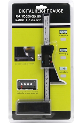 Hangfox Ahşap İşleri İçin 0-150mm Elektromanyetik Tabanlı Dijital Yükseklik Ölçücüsü - Kesme Ve İşaretleme İçin Hassas Ölçüm Aleti