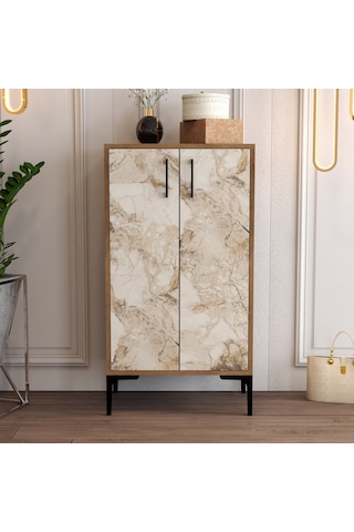 Variant Prag Ayakkabılık - Ceviz / Beyaz Mermer Beyaz