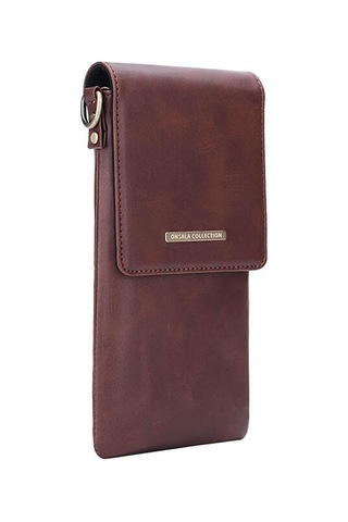 Onsala Boyun Askılı Cep Telefonu Kılıfı Evrensel Kahverengi 120