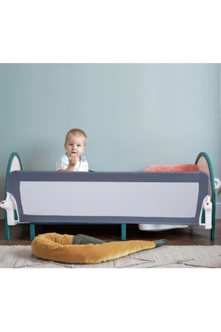 150 cm Bebek Çocuk Katlanabilir Güvenlik Yatak Bariyeri Gri
