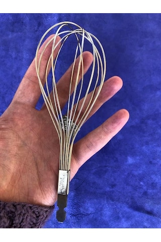 Ev Tipi Sapsız Yumurta Çırpma Teli 17 CM Gri
