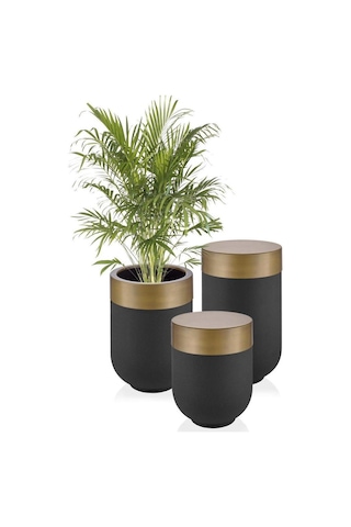 Dekoratif Eskitme Büyük Saksı , Darbuka Saksı ,70Cm
