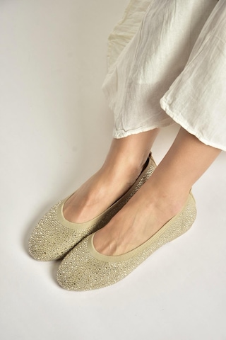 Fox Shoes Y820411004 Ten Triko Kumaş Kadın Babet Ten