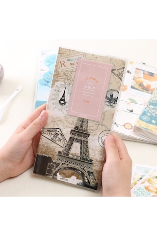 3 İnç Dıy Yaratıcılık Insert Tipi Demir Kule Desen Mini Enfes Fotoğraf Albümü