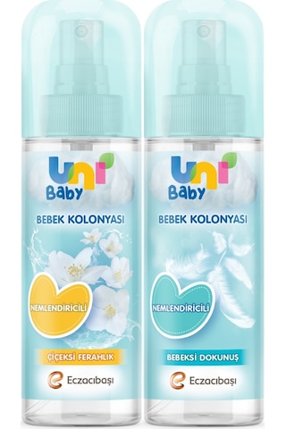 Uni Baby Bebeksi Dokunuş Bebek Kolonyası 150 Ml + Uni Baby Çiçeksi Ferahlık Bebek Kolonyası 150 Ml