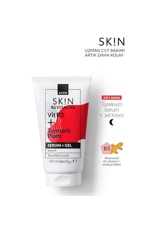 Avon Skin Revitalise Night Tazeleyici Serum + Jel Krem 50 ML