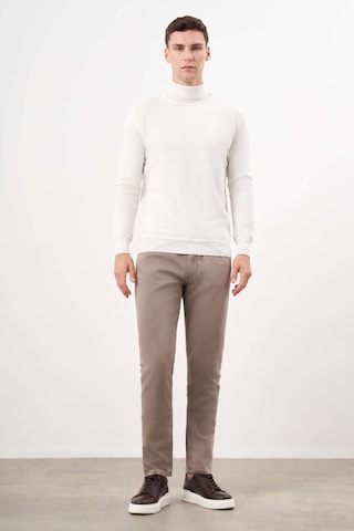 Morven Erkek Ekru Trend Core Spun Balıkçı Yaka Dynamic Fit Rahat Kesim Triko 26kc017010454 Ekru Ekru
