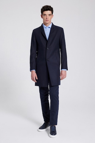 Twn Slim Fit Lacivert Düz Tek Yırtmaçlı Viskonlu Palto 3ef088438751m Lacivert