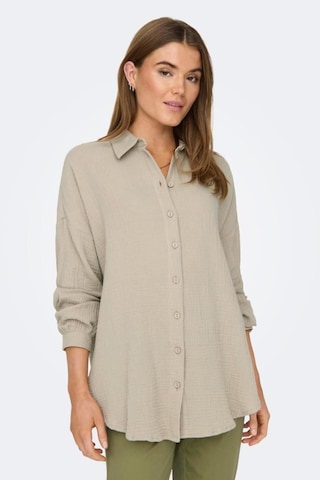 Only 15267998 Onlthyra Oversızed Shırt Noos Wvn Ss Kadın Gömlek Oxford Tan