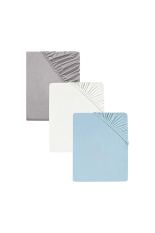 3'lü Pamuklu Ve Lastikli 60x120 Cm Penye Bebek Çarşafı