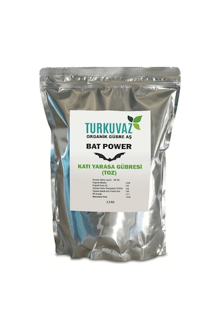 2.5 KG. Turkuvaz Organik Toz Yarasa Gübresi (Yüksek Fosfor)