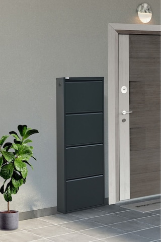 4'lü Metal Ayakkabılık Antrasit Antrasit Gri Antrasit - Gri