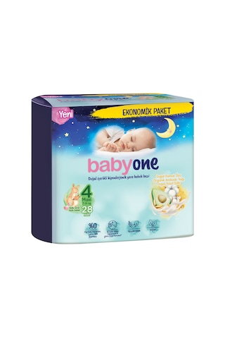 Babyone Gece Bebek Bezi 4 Numara Maxi Ekonomik Paket 28 Adet