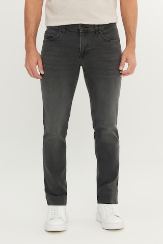 Erkek Antrasıt Pamuklu Slim Fit 5 Cep Esnek Jean Denim Kot Pantolon Antrasit