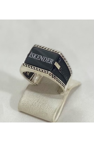 Kişiye Özel İsimli Gümüş Erkek Yüzük F1806 Gümüş