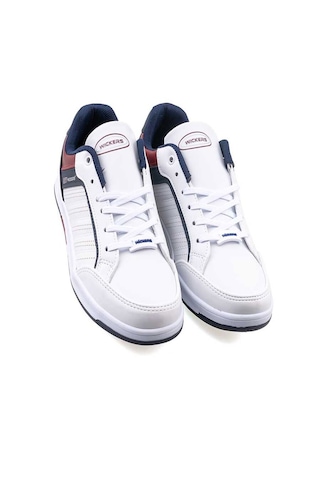 Wickers 1777 Erkek Sneaker Günlük Spor Ayakkabı Beyaz Bordo