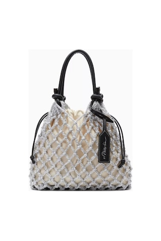 3.1 Phillip Lim Pamuk Karışımlı Mini Makrome Çanta, Hafif & El Yapımı Şıklık, Çok Yönlü Kullanım El Çantası Gümüş