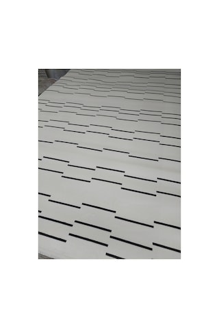 Black Serisi 200x290 6m2 Akrilik Dokuma Halı Krem Siyah