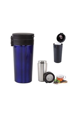 Kişiye Özel 5303 Lacivert Çelik Termos Kupa 350Ml