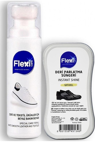 Flexi Care Flexi 656070 Deri Parlatma Sünger & Beyaz Beyaz Bakım Malzemeleri 001