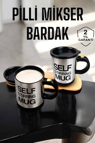 Northcity Self Stirring Mug - Karıştırmalı Mikser Kupa 200ml Otomatik Karıştırıcı