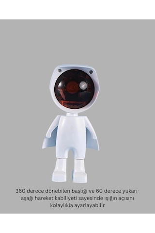 Bfs Astronot Tasarımlı Gün Batımı Efektli Şarjlı Led Lamba Çok Renkli