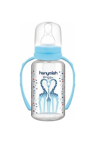 Hanymish Kulplu Cam Biberon Mavi 125 Ml Hanymish Kulplu Cam Biberon Mavi 125 Ml