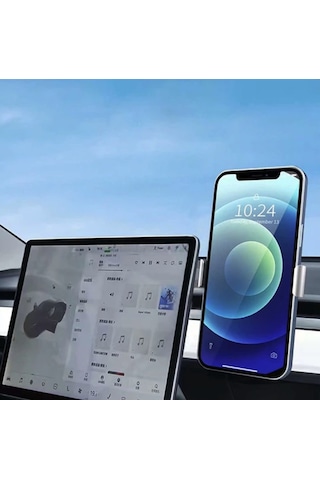 Premium Tesla Model Y İçin Manyetik Mıknatıslı Araç İçi Telefon Tutucu Güçlü Mıknatıs